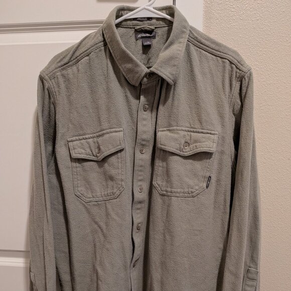 Eddie Bauer, button down shirt, sage green - Picture 1 of 3